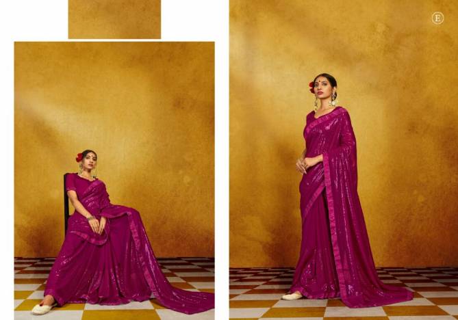 Ynf Adani Sequence Fancy Party Wear Heavy Georgette Saree Collection